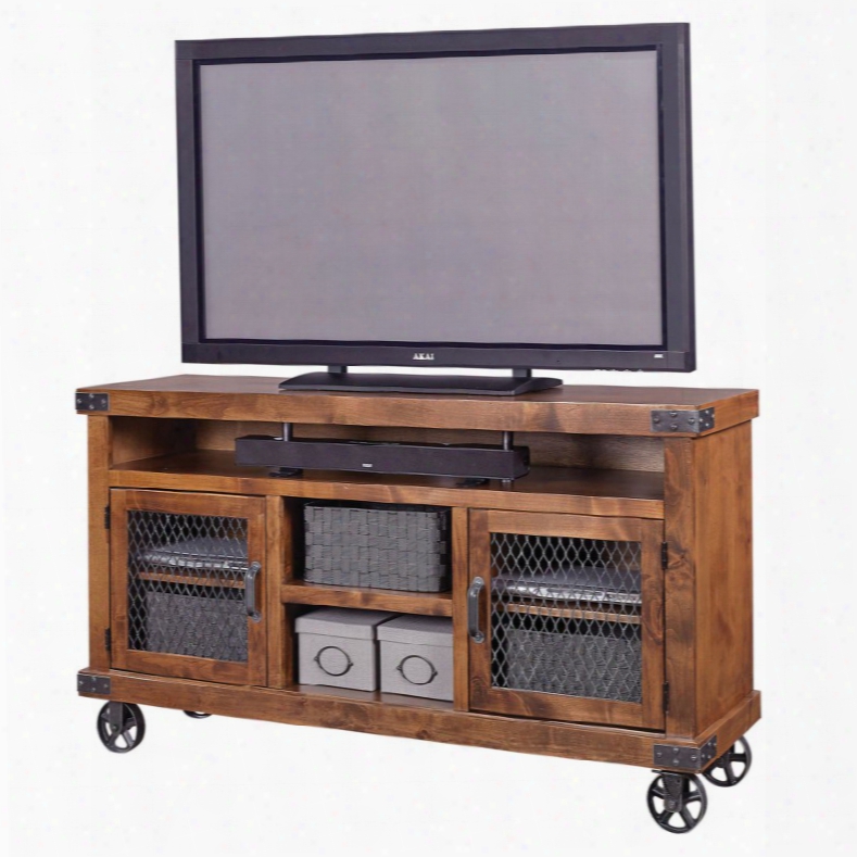 Aspenhome Industrial 65 Inch Console In Fruitwood