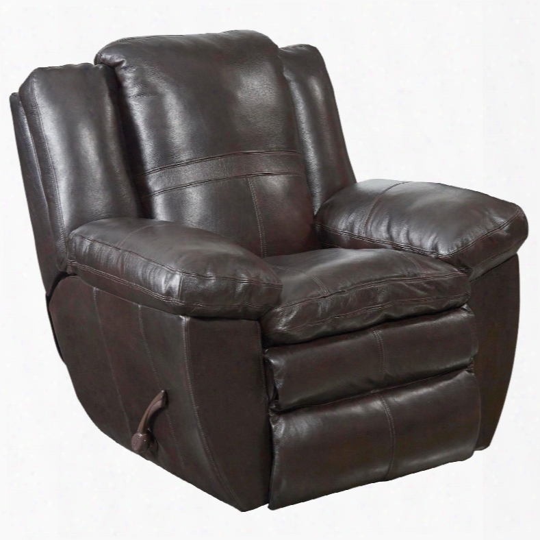 Catnapper Aria Leather Power Lay Flat Recliner In Chocolate