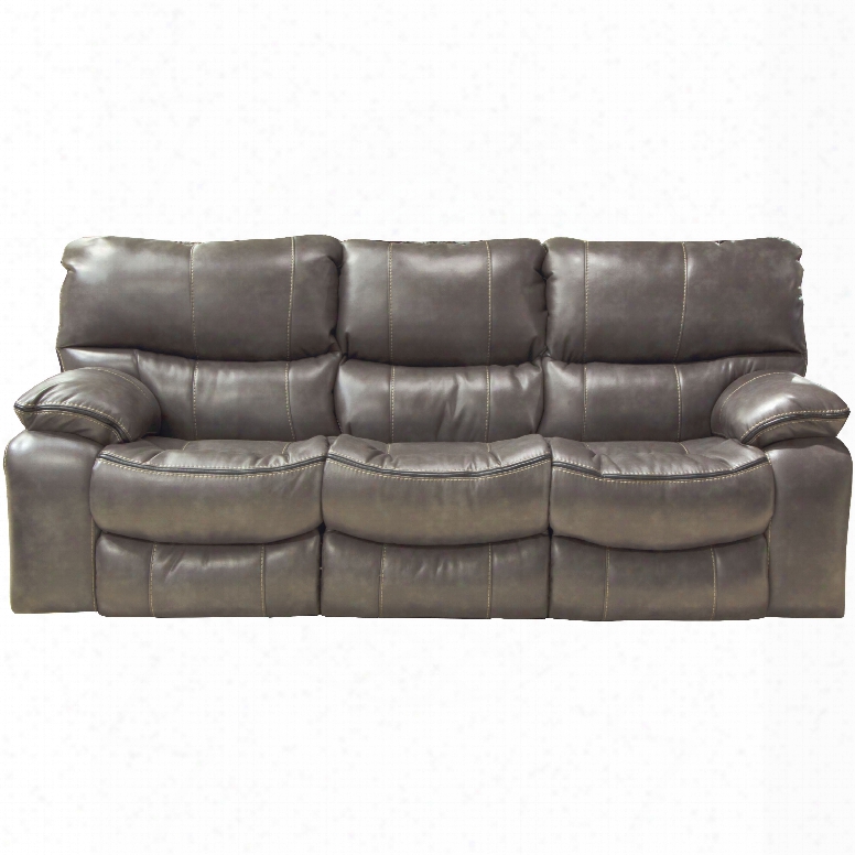 Catnapper Camden Lay Flat Reclining Sofa In Steel