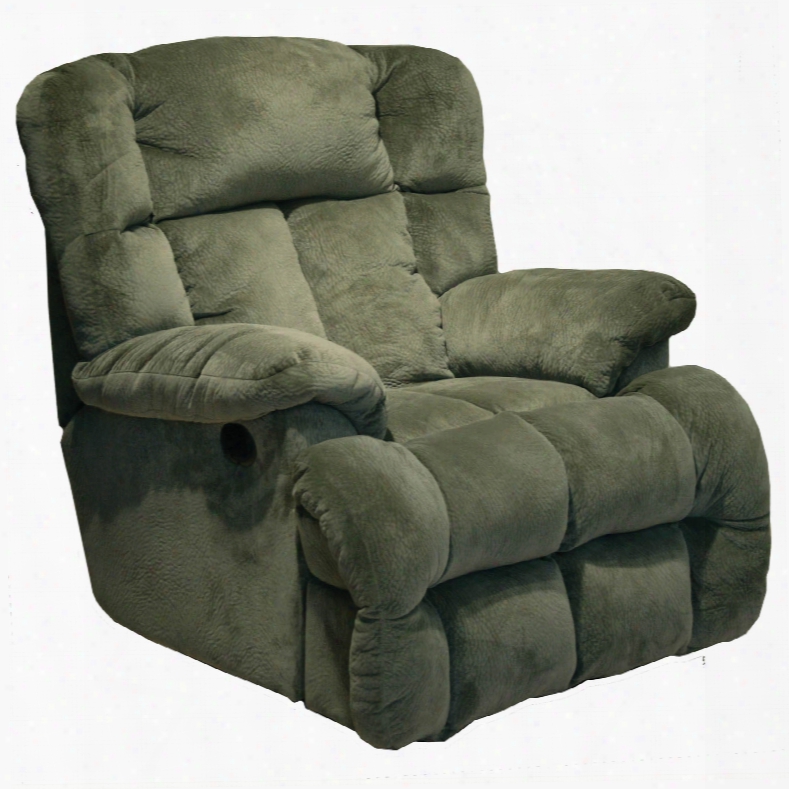 Catnapper Cloud 12 Lay Flat Chaise Recliner In Sage With Power Option