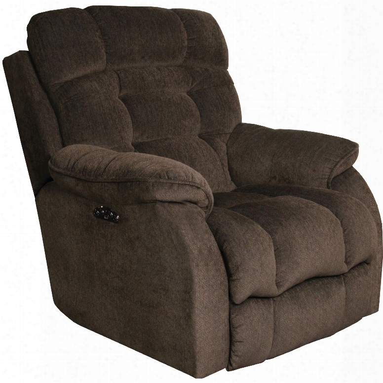 Catnapper Crowley Lay Flat Power Recliner With Power Headrest  In Espresso