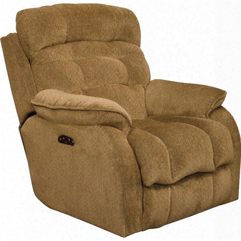 Catnapper Crowley Lay Flat Power Recliner With Power Headrest In Bronze