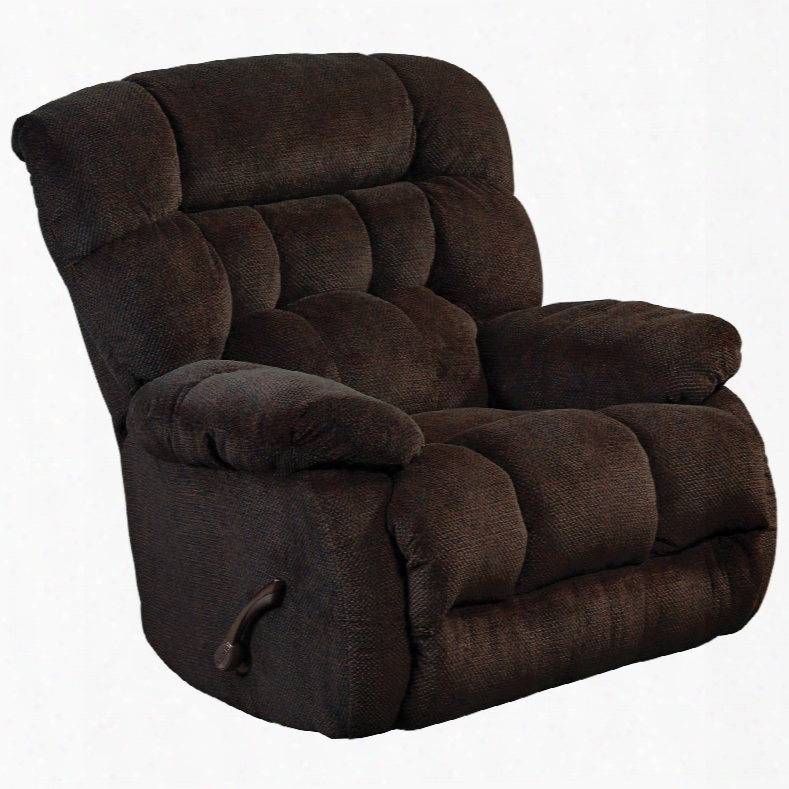 Catnapper Daly Chaise Swivel Glider Recliner In Chocolate