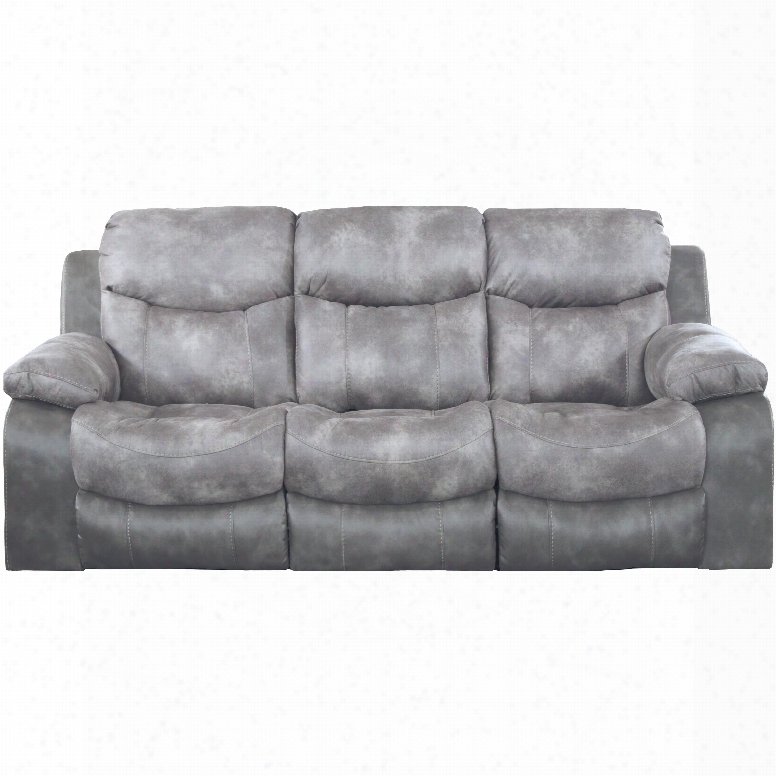 Catnapper Henderson Reclining Sofa With Drop Down Table In Steel