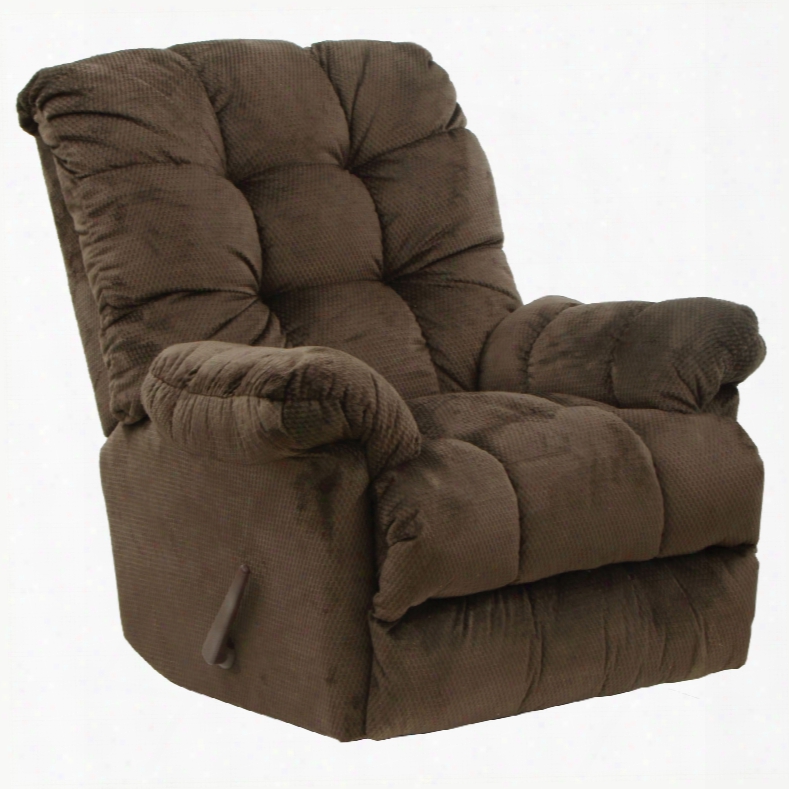 Catnapper Nettles Chaise Rocker Recliner With Deluxe Heat And Massage In Umber