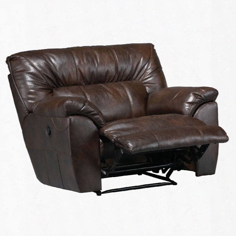 Catnapper Noan Extra Wide Leather Recliner In Godiva With Power Option