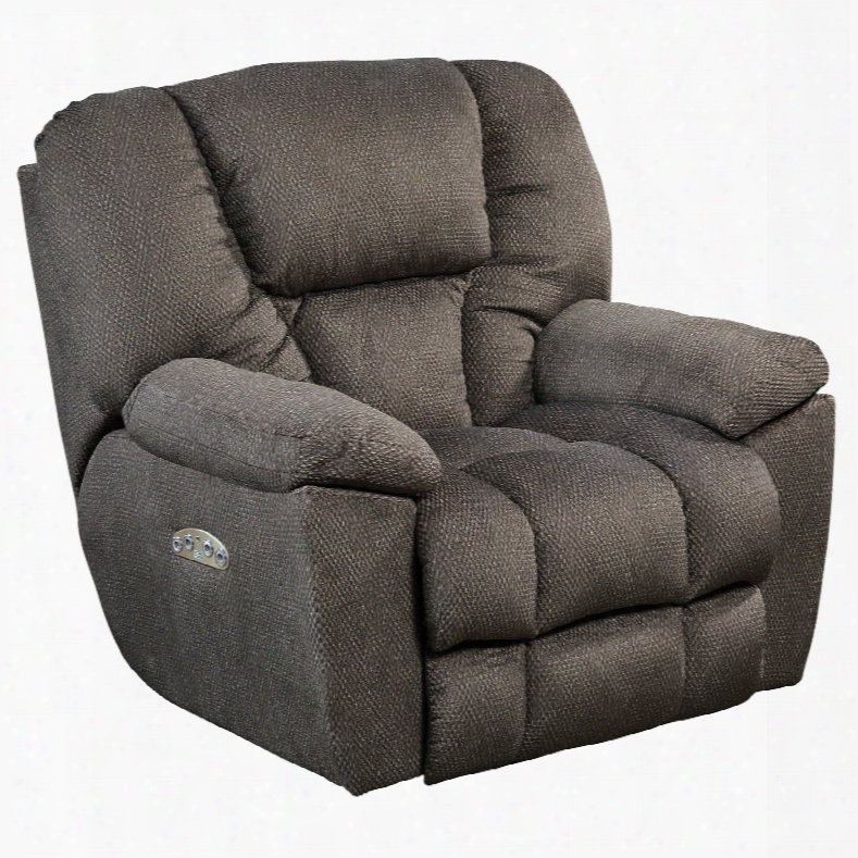 Catnapper Owens Power Lay Flat Recliner With Power Headrest In Seal