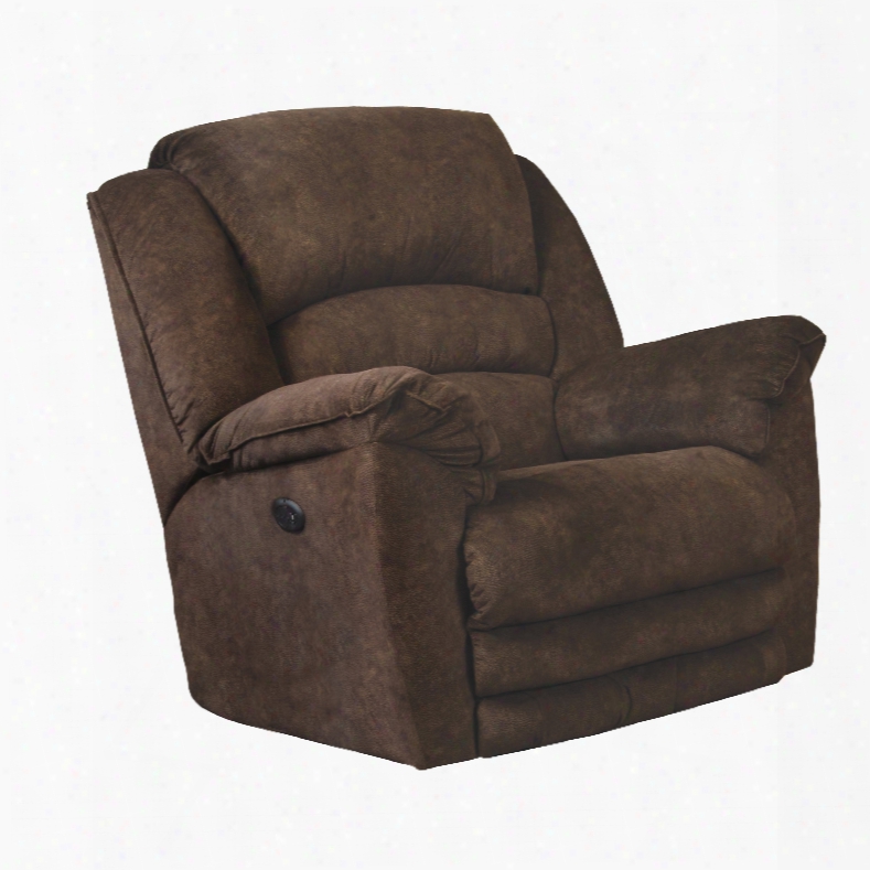 Catnapper Rialto Chaise Rocker Recliner With X-tra Comfort F Ootrest In Chocolate