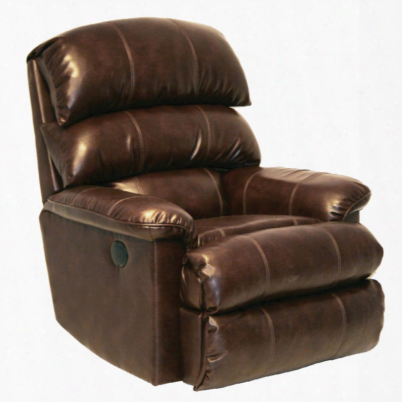 Catnapper Templeton Inch Away Wall Hugger Leather Recliner With Power Option