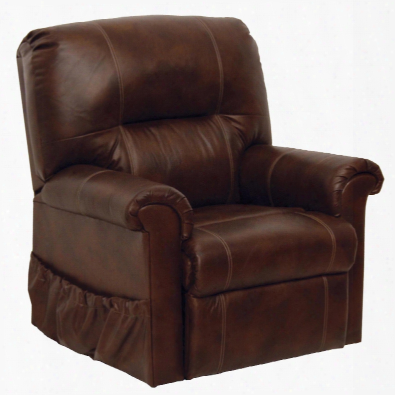 Catnapper Vintage Leather Power Lift Full Lay-out Chaise Recliner