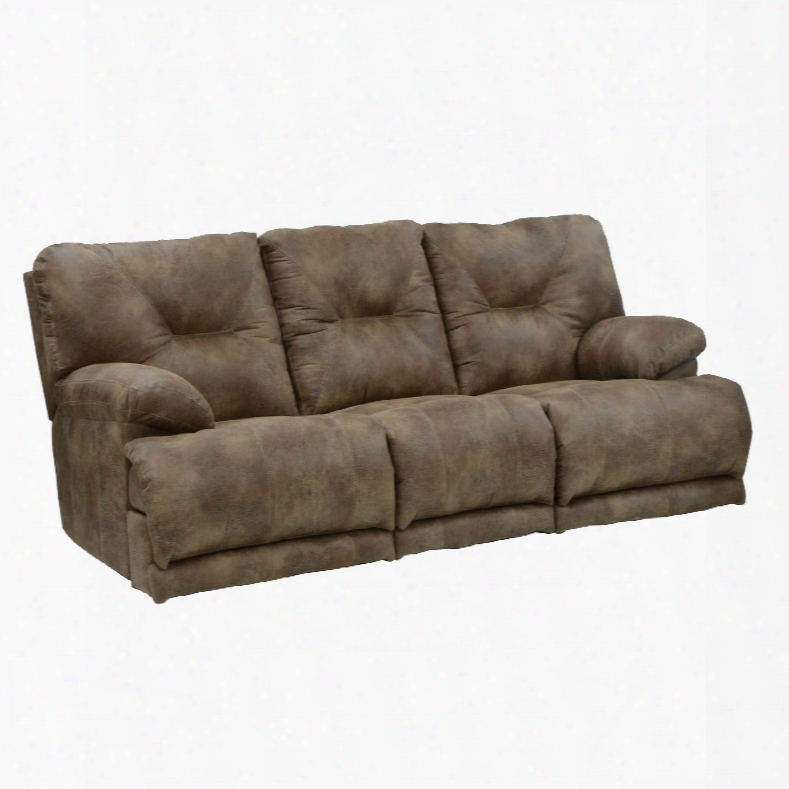 Catnapper Voyager Lay Flat Reclining Sofa In Brandy With Power Option