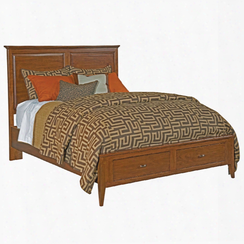 Kincaid Cherry Park Queen Size Panel Storage Bed