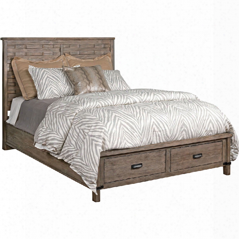 Kincaid Foundry King Panel Bed With Storage Footboard