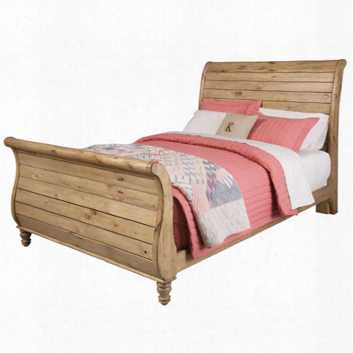 Kincaid Homecoming Vintage Pine King Sleigh Bed