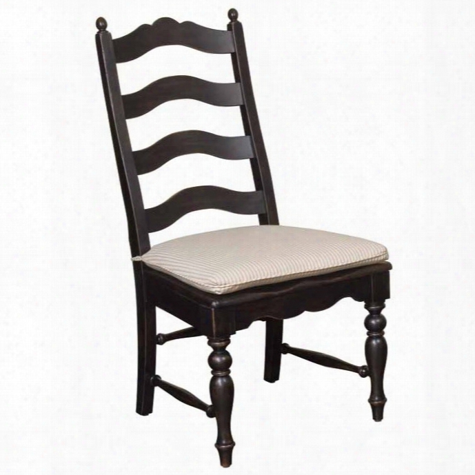 Kincaid Homecoming Vintage Pine Ladderback Side Chair-black Finish - Set Of 2