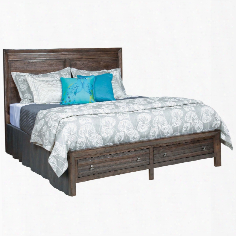 Kincaid Montreat Borders Queen Size Panel Storage Bed