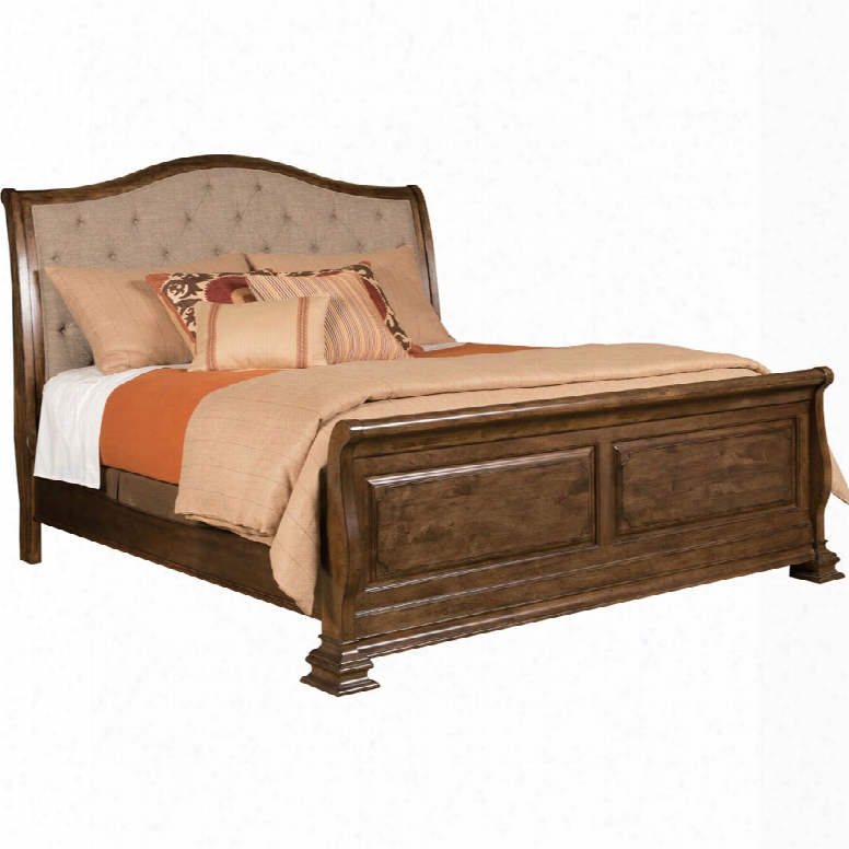 Kincaid Portolone King Herringbone Sleigh Bed