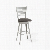 Amisco Edwin 26 Inch Swivel Counter Stool with Upholstered Seat