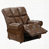 Catnapper Stallworth Power Lift Full Lay-Out Chaise Recliner in Chestnut