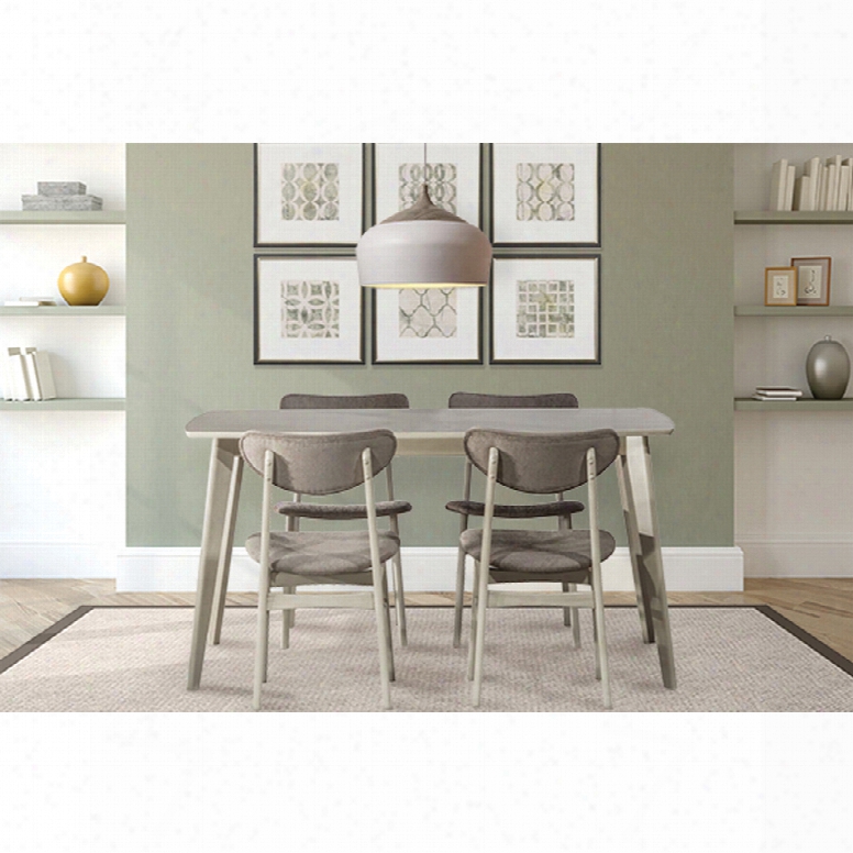 Hillsdale Furniture Bronx 5 Piece Rectangle Wood Dining Set In Light Weathered Gray