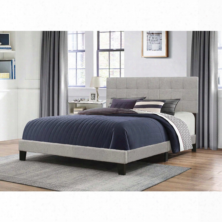 Hillsale Furniture Delaney Full Bed In Glacier Gray Fabric