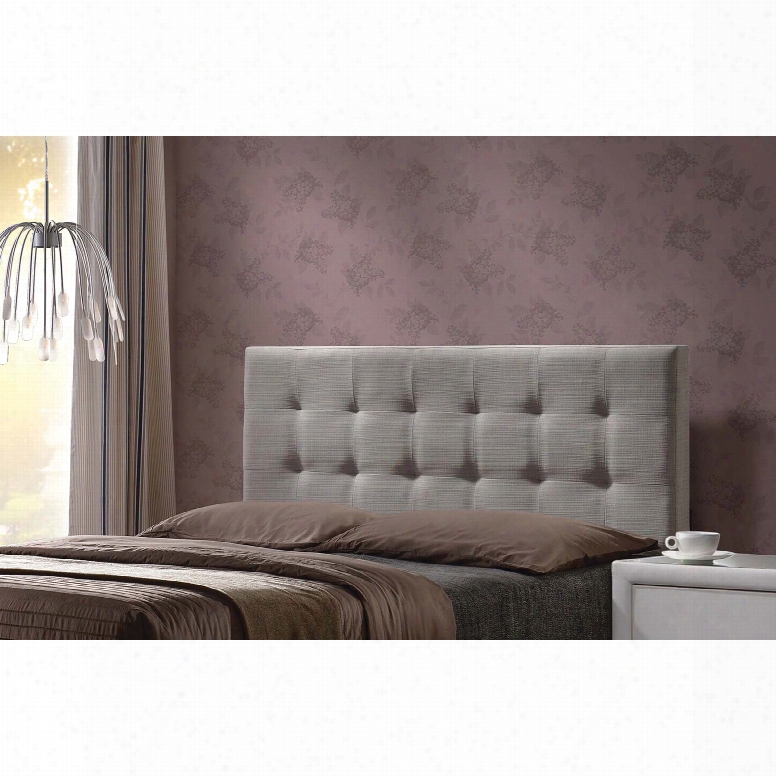 Hillsdale Furniture Duggan King Headboard With Bed Frame In Light Linen Gray Fabric