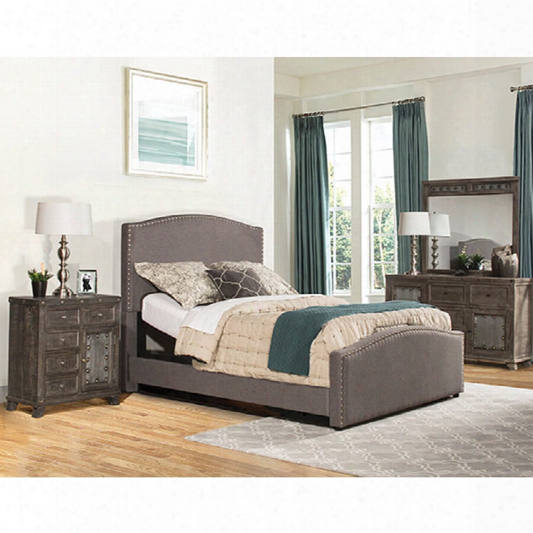 Hillsdale Furniture Kerstein California King Adjustable Bed In Orly Gray Fabric