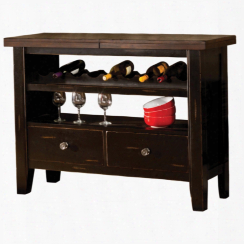 Hillsdale Furniture Killarney Server In Black And Antique Brown