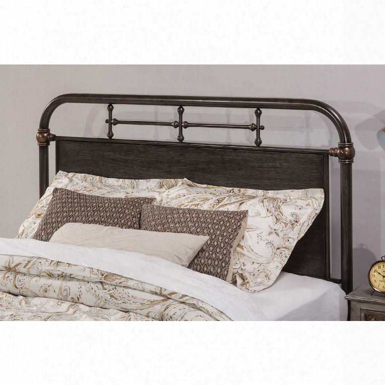 Hillsdale Furniture Logan King Headboard With Bed Frame In Rubbed Black