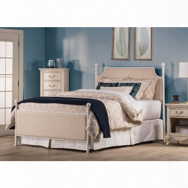 Hillsdale Furniture Mcarthur Full Bed In Off-white And Oatmeal Linen Fabric
