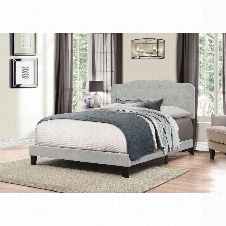 Hillsdale Furniture Nicole Full Bed In One In Glacier Gray Fabric