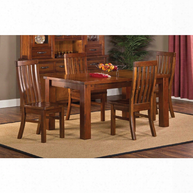 Hillsdale Furniture Outback 5 Piece Dining Set In Distressed Chestnut