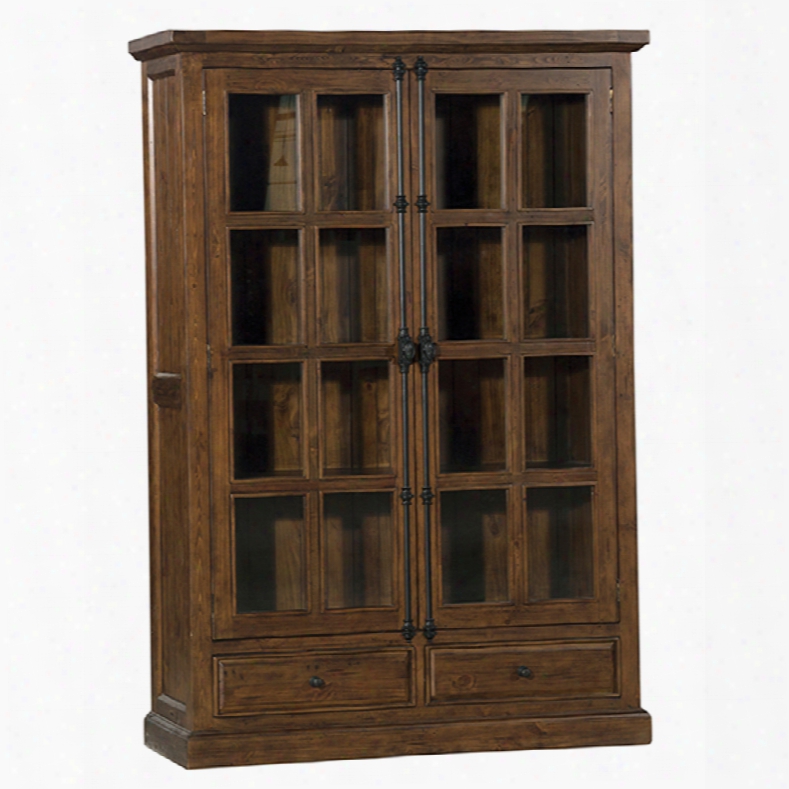 Hillsdale Furniture Tuscan Retreat Double Door Cainet In Antique Pine