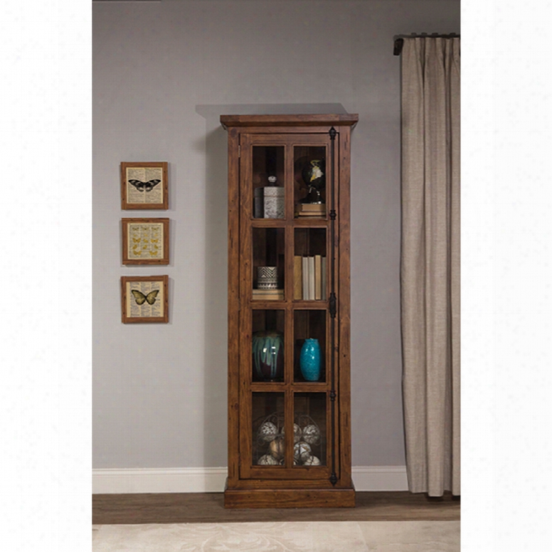Hillsdale Furniture Tuscan Retreat Tall Single Door Cabinet In Antique Pine