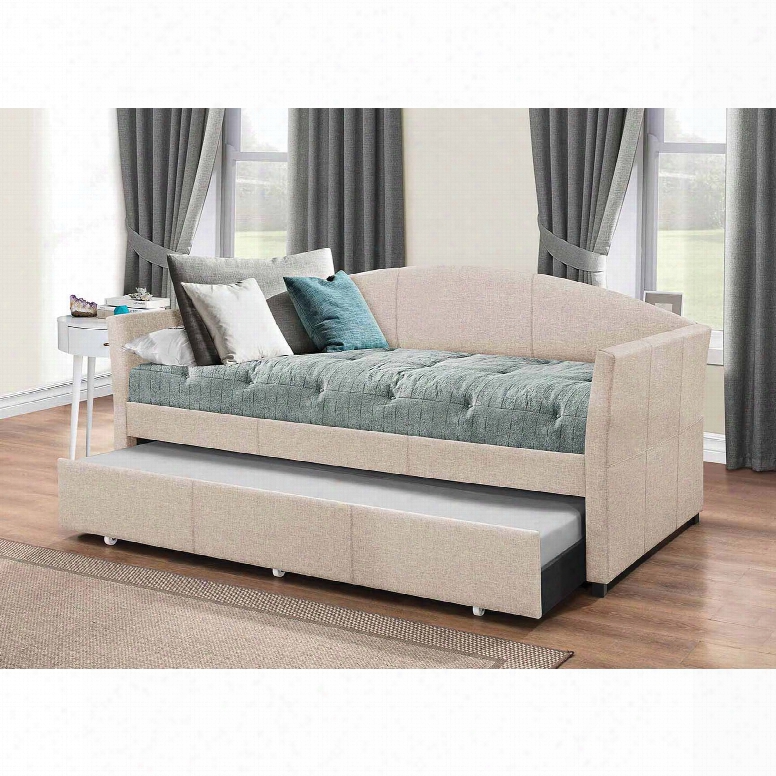 Hillsdale Furniture Westchester Daybed With Trundle In Fog Fabric