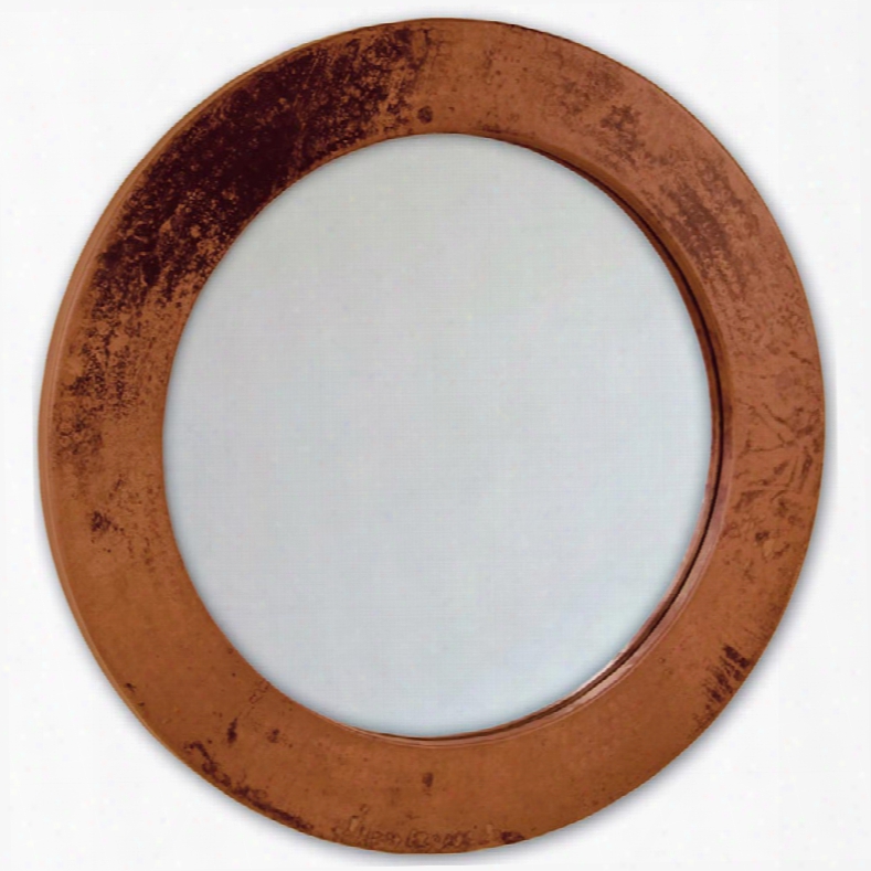 Mathews And Co. 30-inch Round Copper Mirror