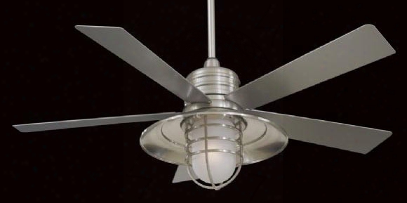 Minka Aire Rainman Indoor-outdoor Ceiling Fan In Brushed Nickel