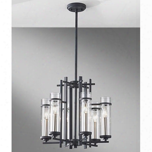 Murray Feiss Ethan 6-light Single Tier Chandelier-brushed Steel