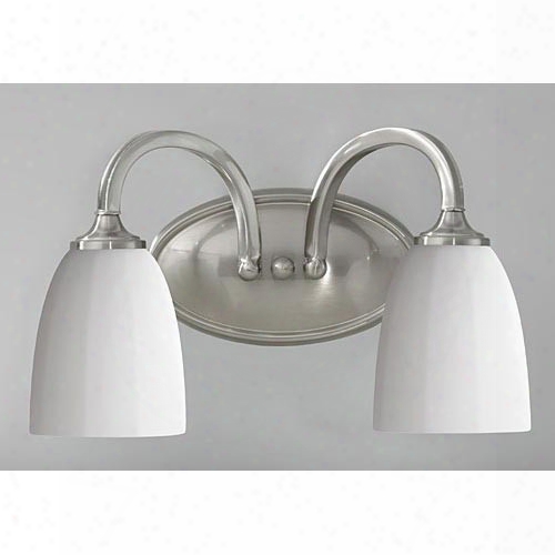 Murray Feiss Perry 2-light Vanity Fixture-brushed Steel