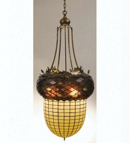 Meyda Tiffany Acorn 3-light Pendant - Amber Green