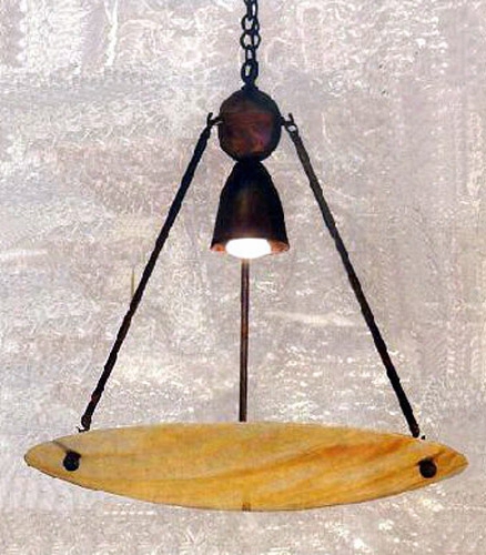 Meyda Tiffany Craftsman Deco Inverted Pendant