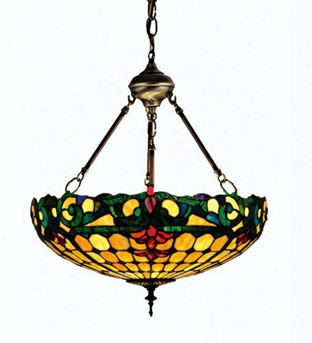 Meyda Tiffany D&k Colonial 3-light Inverted Pendant