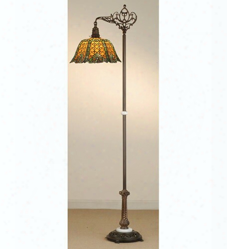 Meyda Tiffany D&k Shell & Diamond Bridge Arm Floor Lamp