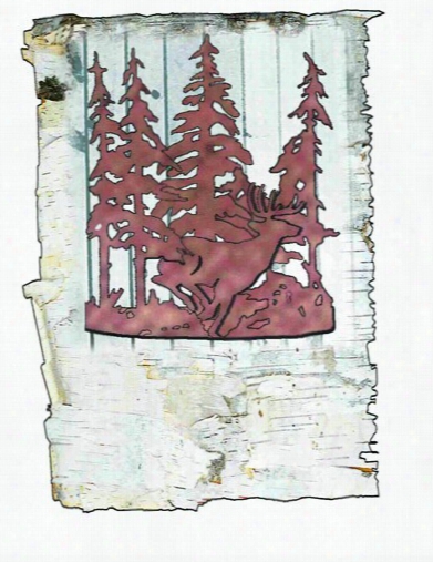 Meyda Tiffany Deer Through The Trees Wall Sconce