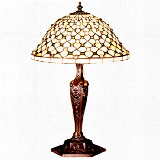 Meyda Tiffany Diamond & Jewel Table Lamp 22-in.