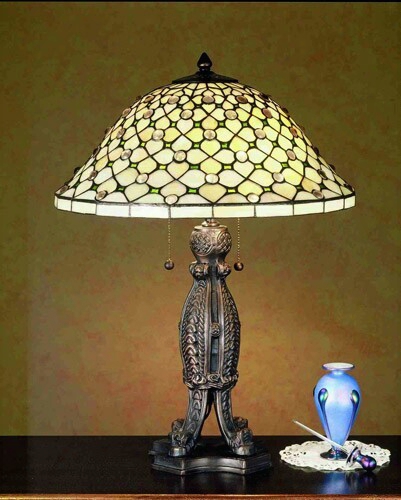 Meyda Tiffany Diamond & Jewel Table Lamp 24-in.