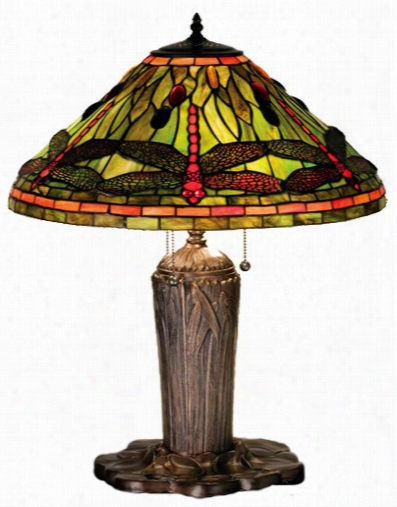 Meyda Tiffany Dragonfly Cone 25 Table Lamp