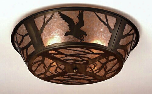 Meyda Tiffany Eagle 4-light Flush Mount