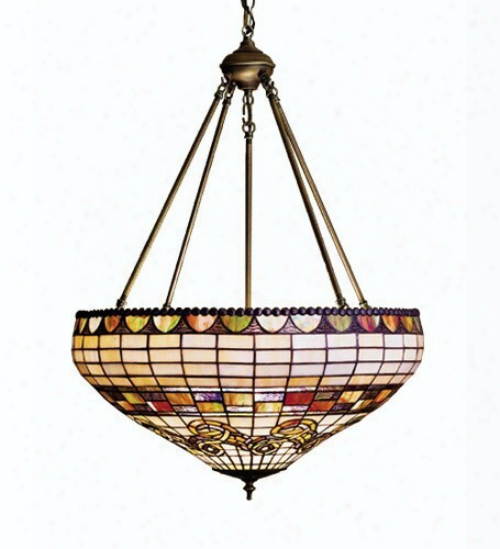 Meyda Tiffany Edwardian 3-light Inverted Pendant