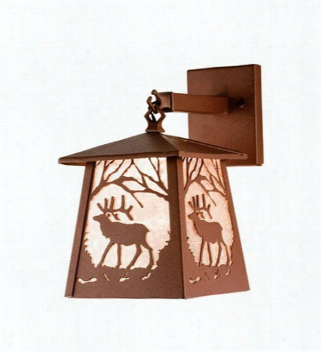 Meyda Tiffany Elk Lantern Hanging Mount - Rust